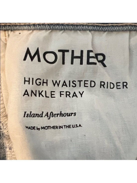 Mother High Waisted Rider Ankle Fray Jeans in Island Afterhours 29 - Picture 3 of 8